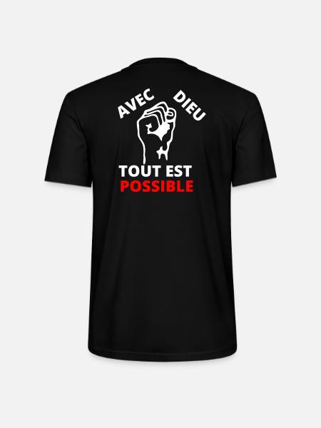 Poing revendicatif inspirant message de solidarité - T-shirt bio CRAFTER Stanley Stella Unisexe - noir