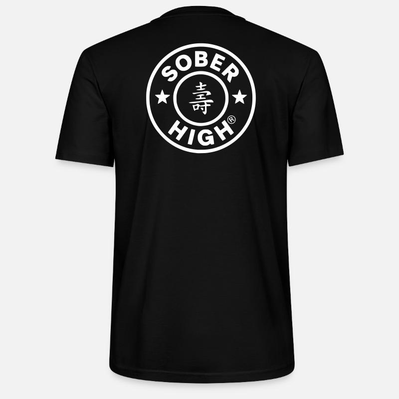 Vivre proprement. Sentir-vous défoncé. Soberhigh. - T-shirt bio CRAFTER Stanley Stella Unisexe - noir