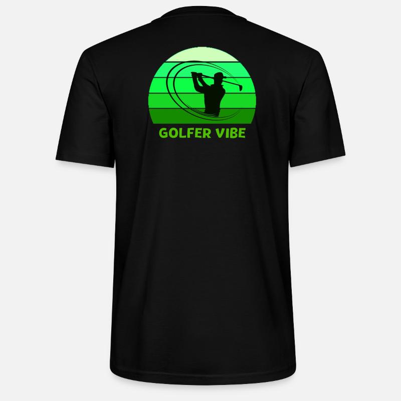 golf, golfer, golffan - Stanley/Stella Unisex Bio-T-Shirt CRAFTER - Schwarz