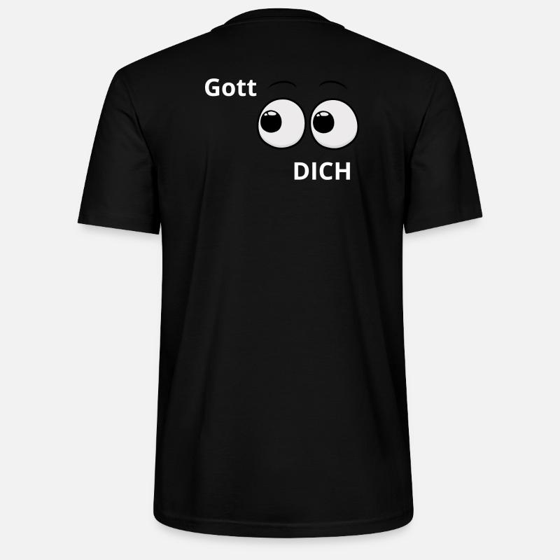 Gott sieht und sucht dich - Stanley/Stella Unisex Bio-T-Shirt CRAFTER - Schwarz