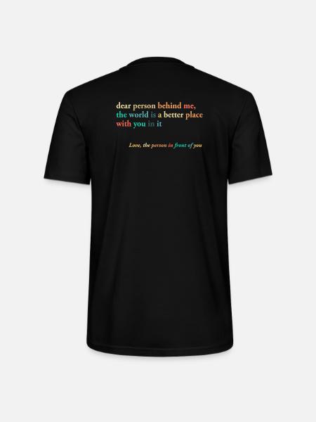 dear person behind me - Stanley/Stella Unisex Bio-T-Shirt CRAFTER - Schwarz