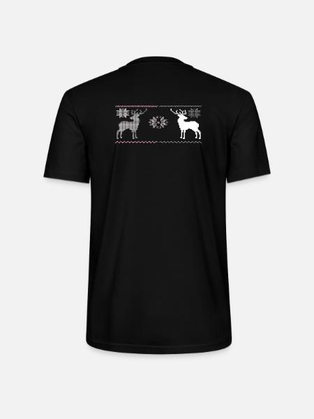 Christmas, Reindeer - Stanley/Stella CRAFTER Unisex Organic T-Shirt - black