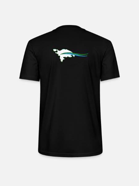 Thurgau Canton Outline with Wave - Stanley/Stella CRAFTER Unisex Organic T-Shirt - black