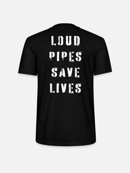 Loud pipes save lives - Stanley/Stella CRAFTER Unisex Organic T-Shirt - black