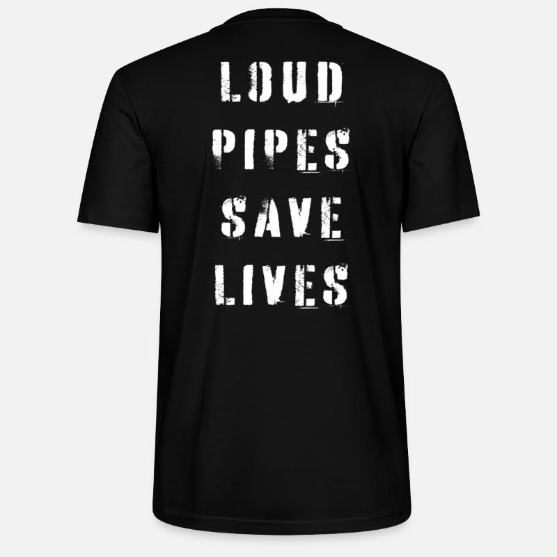 Loud pipes save lives - Stanley/Stella Unisex Bio-T-Shirt CRAFTER - Schwarz