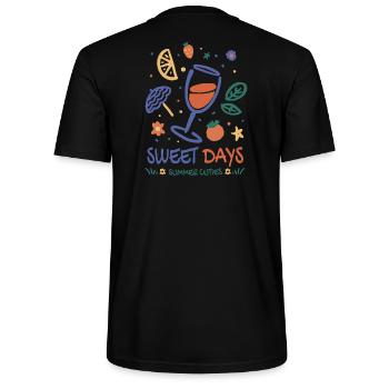 Spritzer Summer - Stanley/Stella CRAFTER Unisex Organic T-Shirt - black - Back - Michal (187cm)