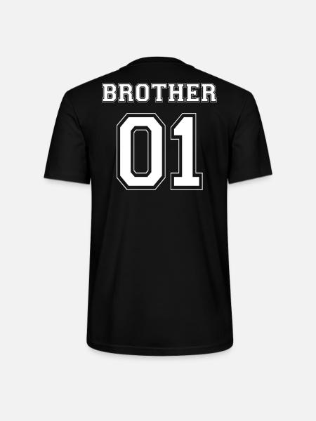 BROTHER 01 - WHITE EDITION - Stanley/Stella CRAFTER Unisex Organic T-Shirt - black
