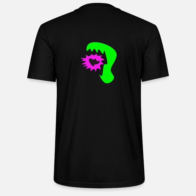 Abstraktes Monster - Stanley/Stella Unisex Bio-T-Shirt CRAFTER - Schwarz