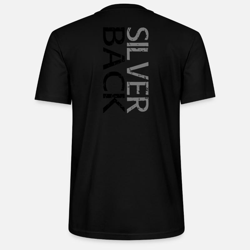 SILVERBACK (Two-line) - Stanley/Stella CRAFTER Unisex Organic T-Shirt - black