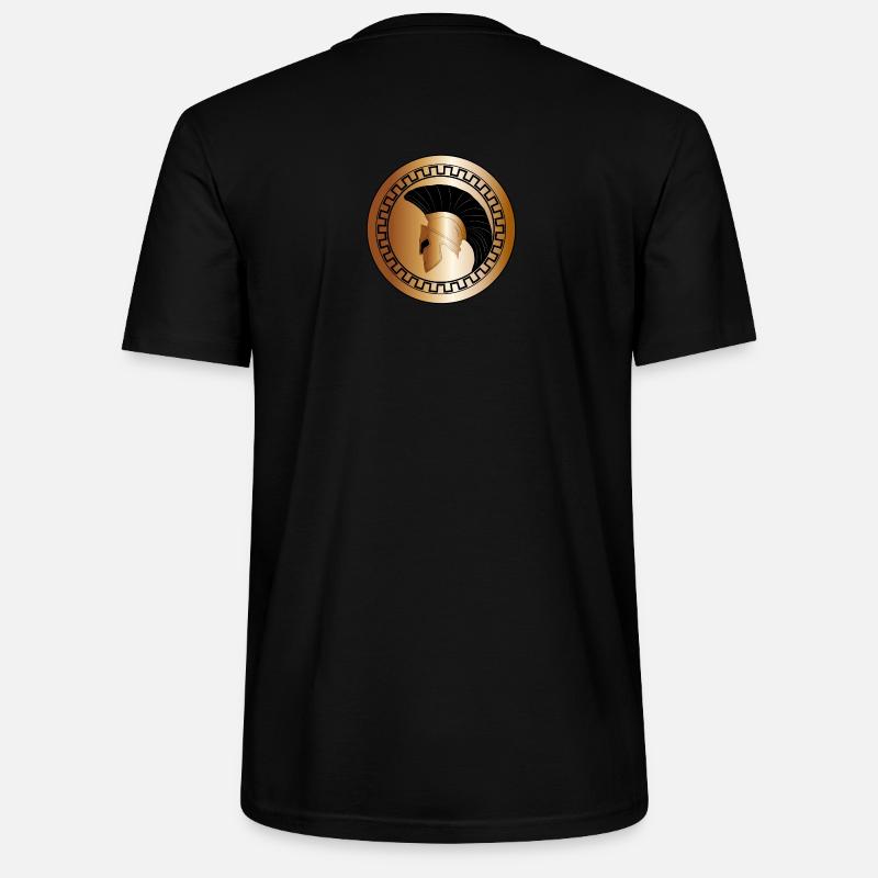 elmo greco e scudo, troiano, oro - Stanley/Stella CRAFTER unisex luomu-t-paita - musta