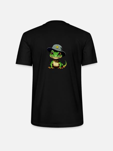 Lizzard w. Bucket-Hat - Stanley/Stella Unisex Bio-T-Shirt CRAFTER - Schwarz