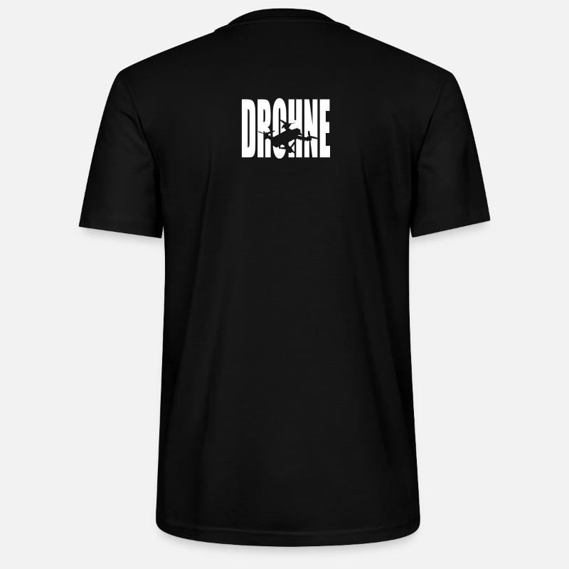 Drohne Text 1 - Stanley/Stella Unisex Bio-T-Shirt CRAFTER - Schwarz