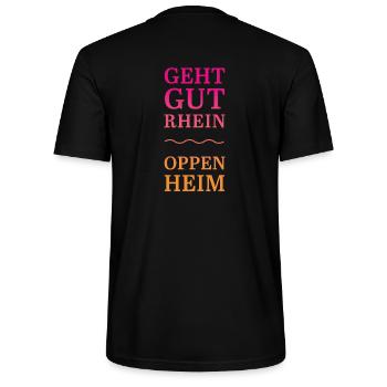 Geht gut Rhein - Oppenheim - Stanley/Stella Unisex Bio-T-Shirt CRAFTER - Schwarz - Hinten - Michal (187cm)