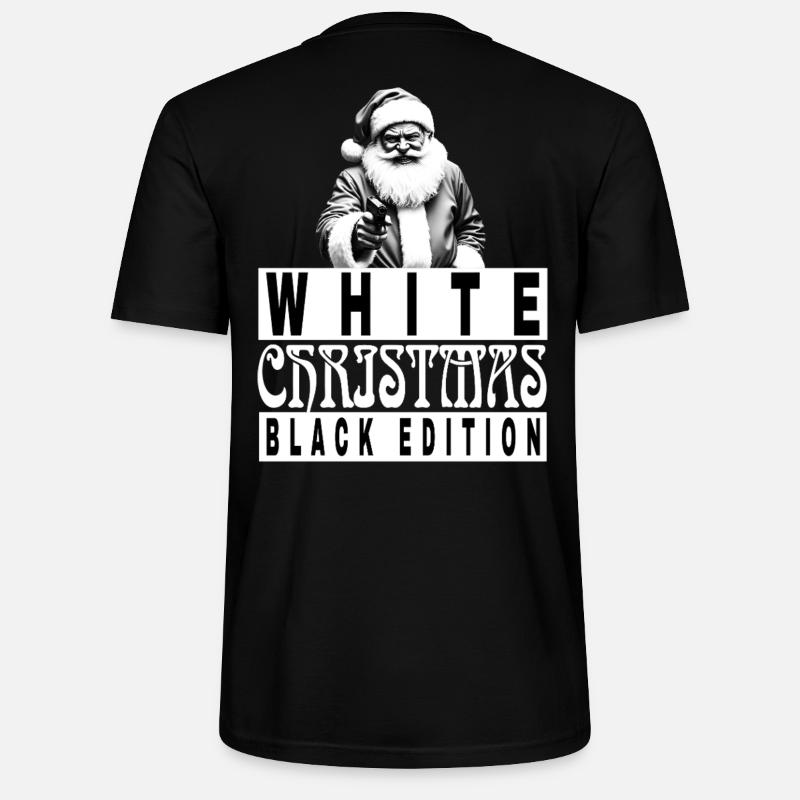 White Christmas Black Edition  - Stanley/Stella Unisex Bio-T-Shirt CRAFTER - Schwarz
