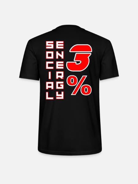 Énergie sociale 3 % - Boldi Graphics - T-shirt bio CRAFTER Stanley Stella Unisexe - noir