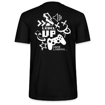 Level Up – Game Loading - Stanley/Stella CRAFTER Unisex Organic T-Shirt - black - Back - Michal (187cm)