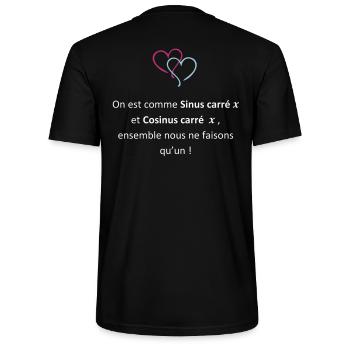 Romantic Maths - Stanley/Stella CRAFTER Unisex Organic T-Shirt - black - Back - Michal (187cm)