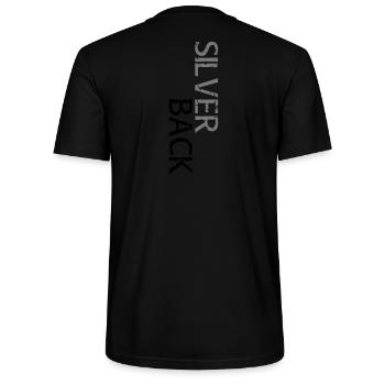 SILVERBACK (en décalage) - T-shirt bio CRAFTER Stanley Stella Unisexe - noir - Dos - Michal (187cm)
