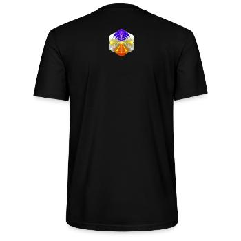 Spiral flower of the golden ratio hexa - Stanley/Stella CRAFTER Unisex Organic T-Shirt - black - Back - Michal (187cm)