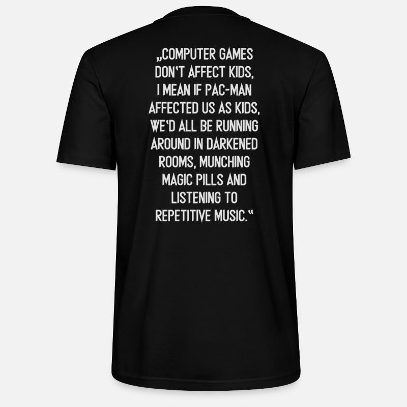 Computer games don't effect kids - Stanley/Stella Unisex Bio-T-Shirt CRAFTER - Schwarz