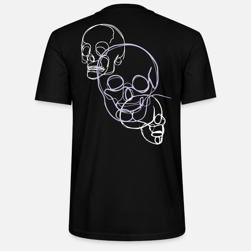 Totenköpfe - Stanley/Stella Unisex Bio-T-Shirt CRAFTER - Schwarz