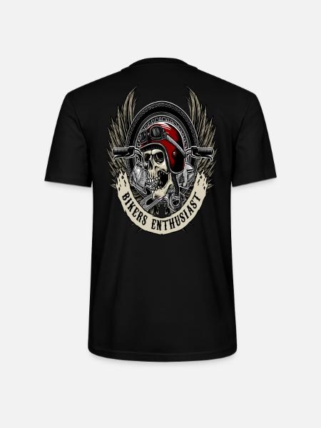 Schädel Biker shirt Skull Biker - Stanley/Stella CRAFTER Unisex Organic T-Shirt - black