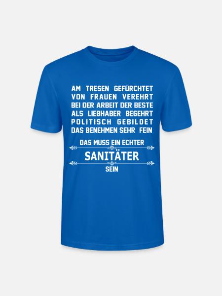 sanitaeter - Stanley/Stella Unisex Bio-T-Shirt CRAFTER - Pfauenblau