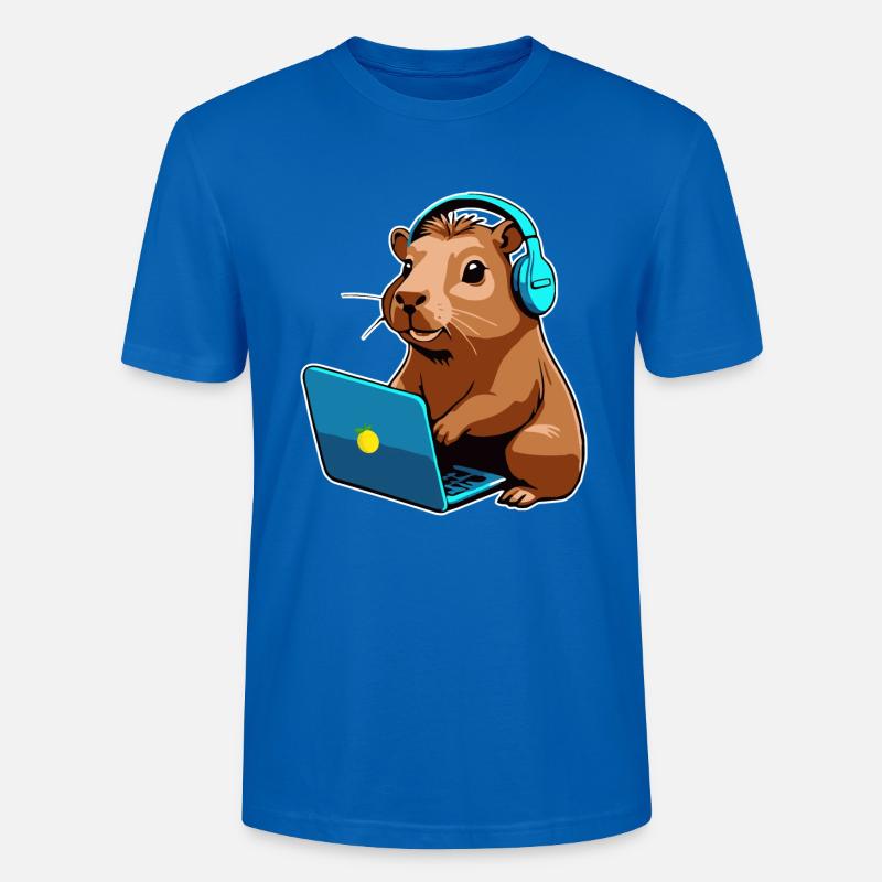 Capybara Programmierer Coder Computer - Stanley/Stella Unisex Bio-T-Shirt CRAFTER - Pfauenblau