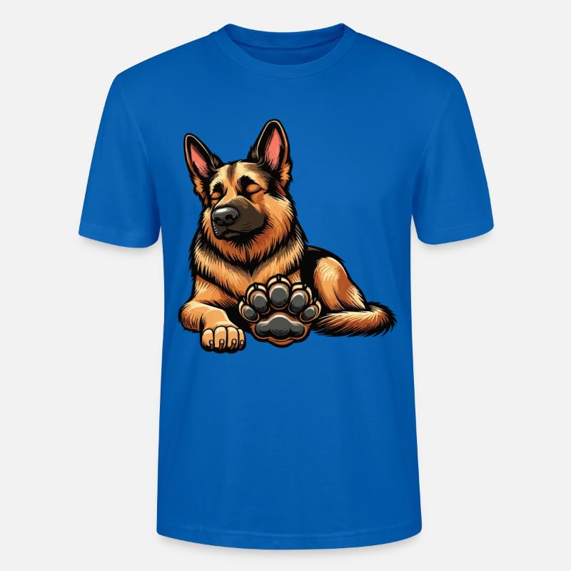 Deutscher Schäferhund Schäferhunde Schäferhunde - Stanley/Stella Unisex Bio-T-Shirt CRAFTER - Pfauenblau