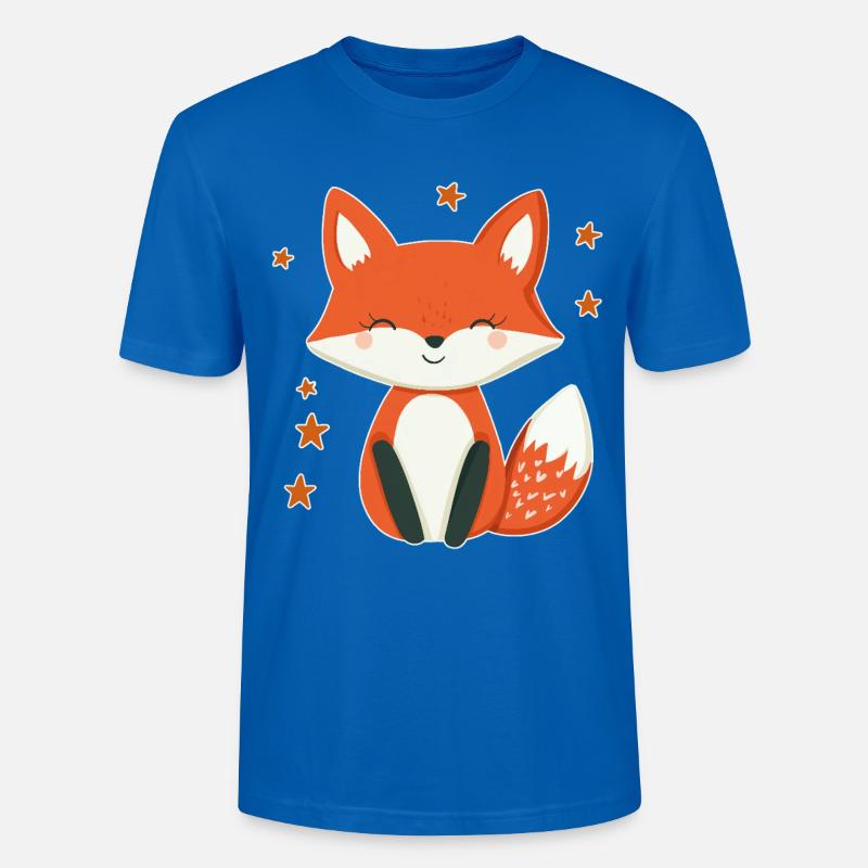 Fuchs und Sterne - Stanley/Stella Unisex Bio-T-Shirt CRAFTER - Pfauenblau