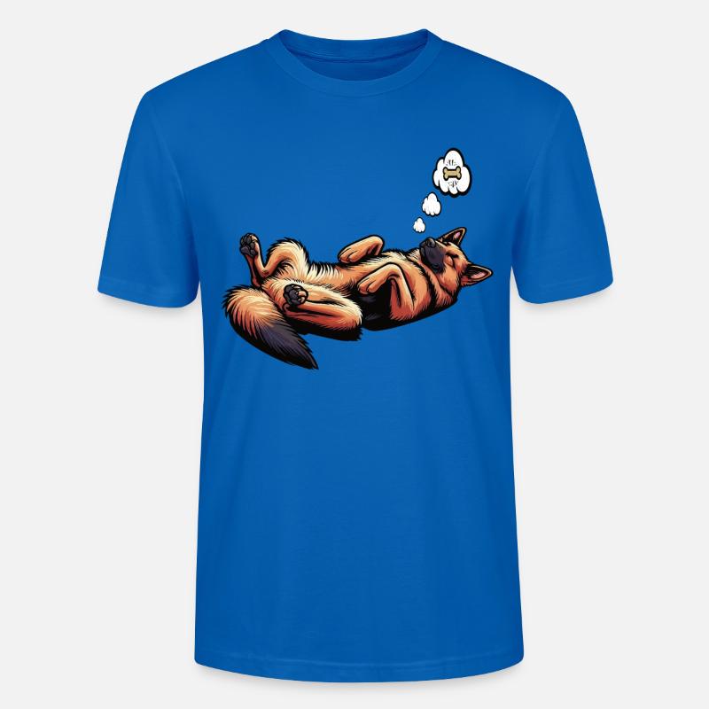 Deutscher Schäferhund Schäferhunde Schäferhunde - Stanley/Stella Unisex Bio-T-Shirt CRAFTER - Pfauenblau