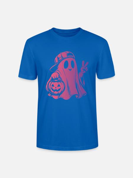 Halloween Geist Gespenst - Stanley/Stella Unisex Bio-T-Shirt CRAFTER - Pfauenblau