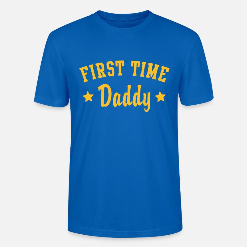 FIRST TIME DADDY - Stanley/Stella Unisex Bio-T-Shirt CRAFTER - Pfauenblau
