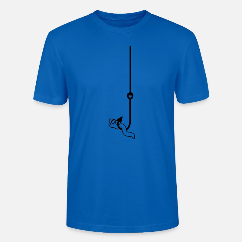 Worm On The Hook - Stanley/Stella Unisex Bio-T-Shirt CRAFTER - Pfauenblau