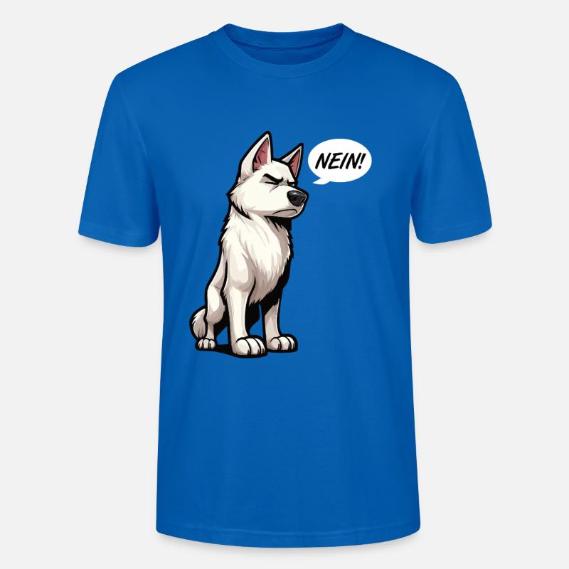 Nein Weißer Schäferhund Schäferhund Schäferhunde - Stanley/Stella Unisex Bio-T-Shirt CRAFTER - Pfauenblau