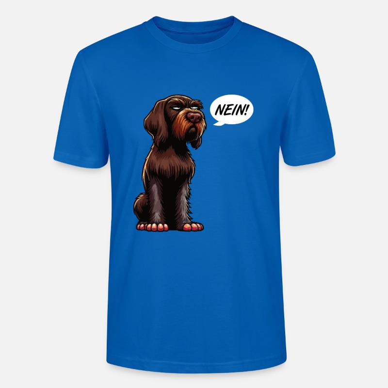 Nein Deutsch Drahthaar Deutsch-Drahthaar Besitzer - Stanley/Stella Unisex Bio-T-Shirt CRAFTER - Pfauenblau