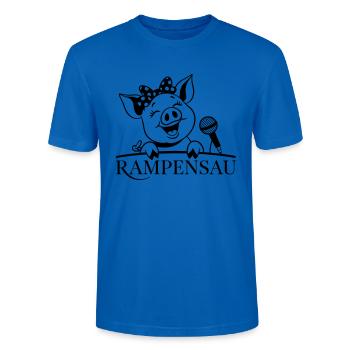Rampe porc - T-shirt bio CRAFTER Stanley Stella Unisexe - bleu paon - Devant - Alina (178cm) & Michal (187cm)