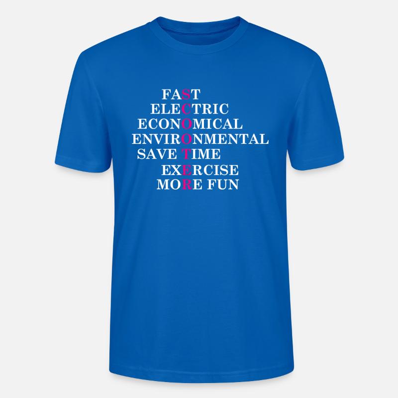 E-Scooter Roller Scooter - Stanley/Stella Unisex Bio-T-Shirt CRAFTER - Pfauenblau