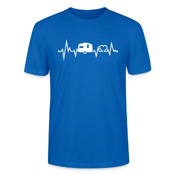Wohnwagen Camping Lustiges - Stanley/Stella Unisex Bio-T-Shirt CRAFTER - Pfauenblau - Vorne - Alina (178cm) & Michal (187cm)