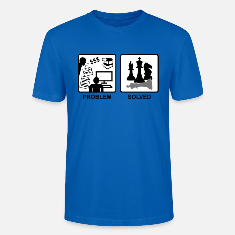 Chess solves problems - Stanley/Stella CRAFTER Unisex Organic T-Shirt - peacock-blue