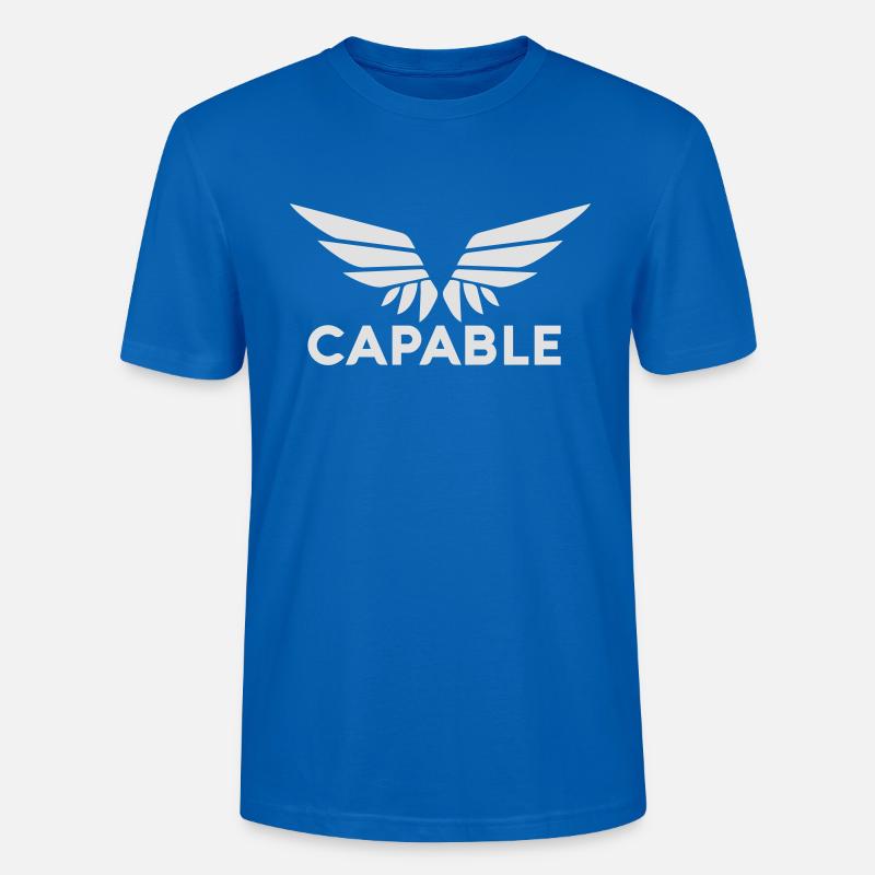 Capable Logo white no sub - Stanley/Stella Unisex Bio-T-Shirt CRAFTER - Pfauenblau
