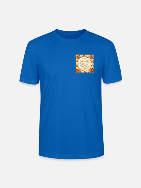 Allah-Familienrahmen aus Blumen - Stanley/Stella Unisex Bio-T-Shirt CRAFTER - Pfauenblau