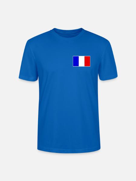 France Flag Classic Frame - Stanley/Stella Unisex Bio-T-Shirt CRAFTER - Pfauenblau