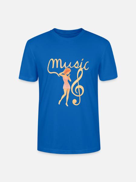 Tänzer mit Violinschlüssel - Stanley/Stella Unisex Bio-T-Shirt CRAFTER - Pfauenblau
