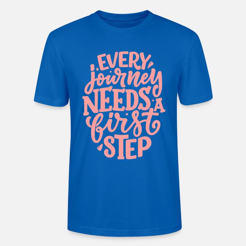 Every Journey Needs A First Step - Stanley/Stella Unisex Bio-T-Shirt CRAFTER - Pfauenblau