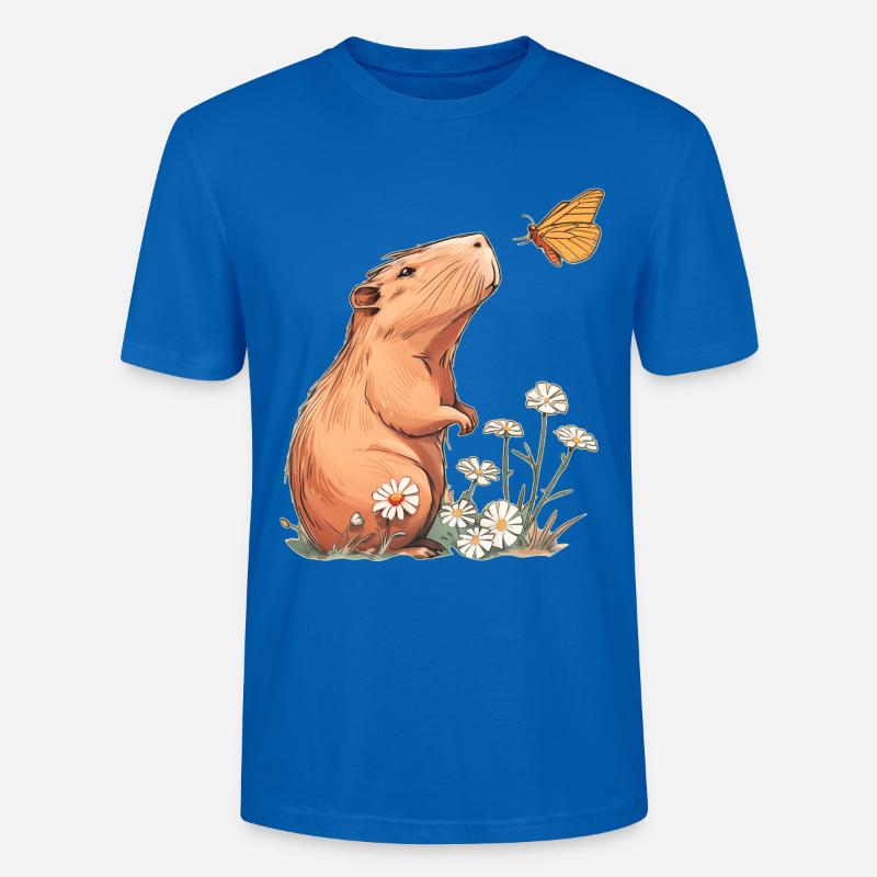 Capybara Schmetterling - Stanley/Stella Unisex Bio-T-Shirt CRAFTER - Pfauenblau