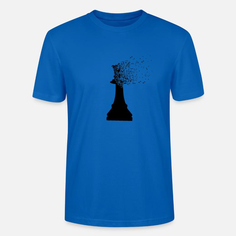 Chess queen king dispersion - Stanley/Stella Unisex Bio-T-Shirt CRAFTER - Pfauenblau