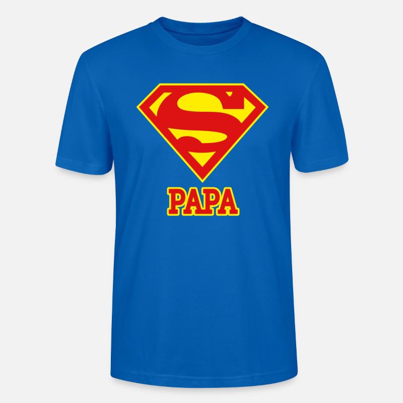 DC Comics Superman Logo Papa - T-shirt bio CRAFTER Stanley Stella Unisexe - bleu paon