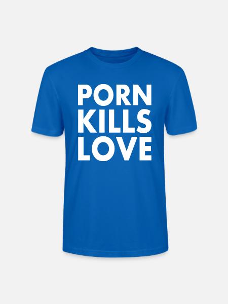 Porn kills love - Stanley/Stella CRAFTER Unisex Organic T-Shirt - peacock-blue