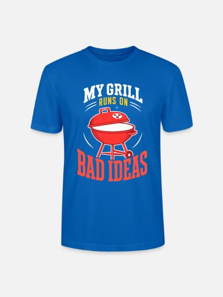 Grill läuft mit schlechten Ideen - Stanley/Stella Unisex Bio-T-Shirt CRAFTER - Pfauenblau